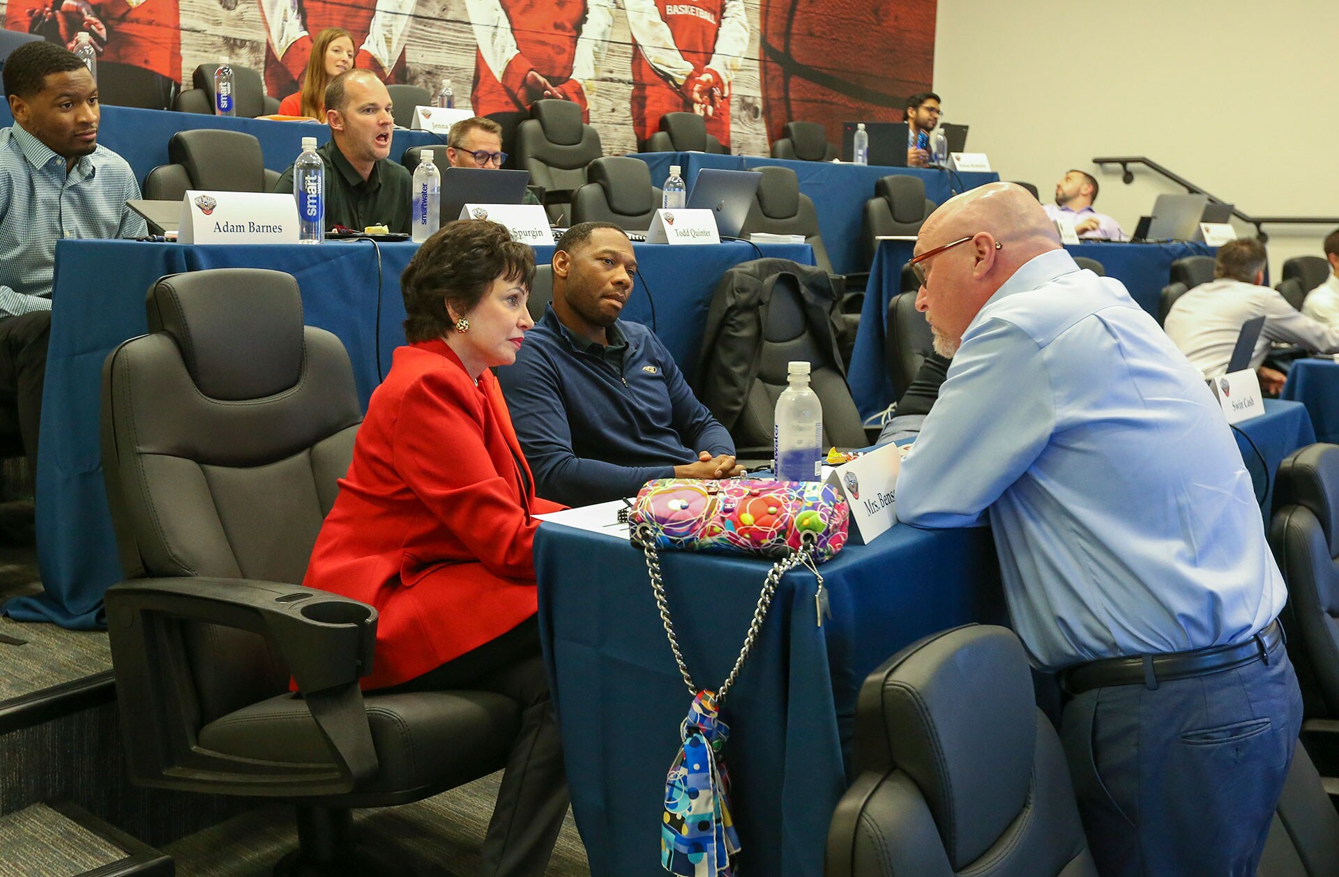 Lightbox-image: Get a glimpse inside the New Orleans Pelicans Draft room ahead of the team's selections and a look at the post-Draft press conference with GM Traja...
