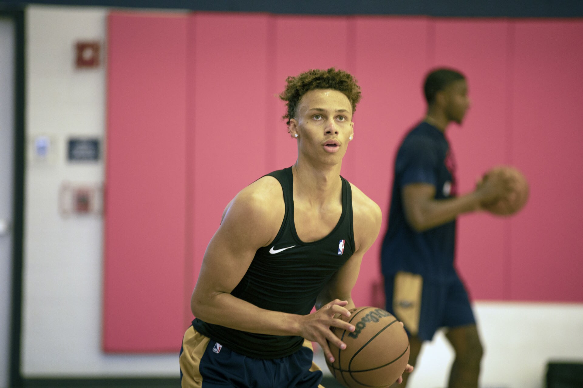 Lightbox-image: New Orleans Pelicans 2022 NBA Draft picks Dyson Daniels and E.J. Liddell participated in rookie workouts on Thursday, June 30....