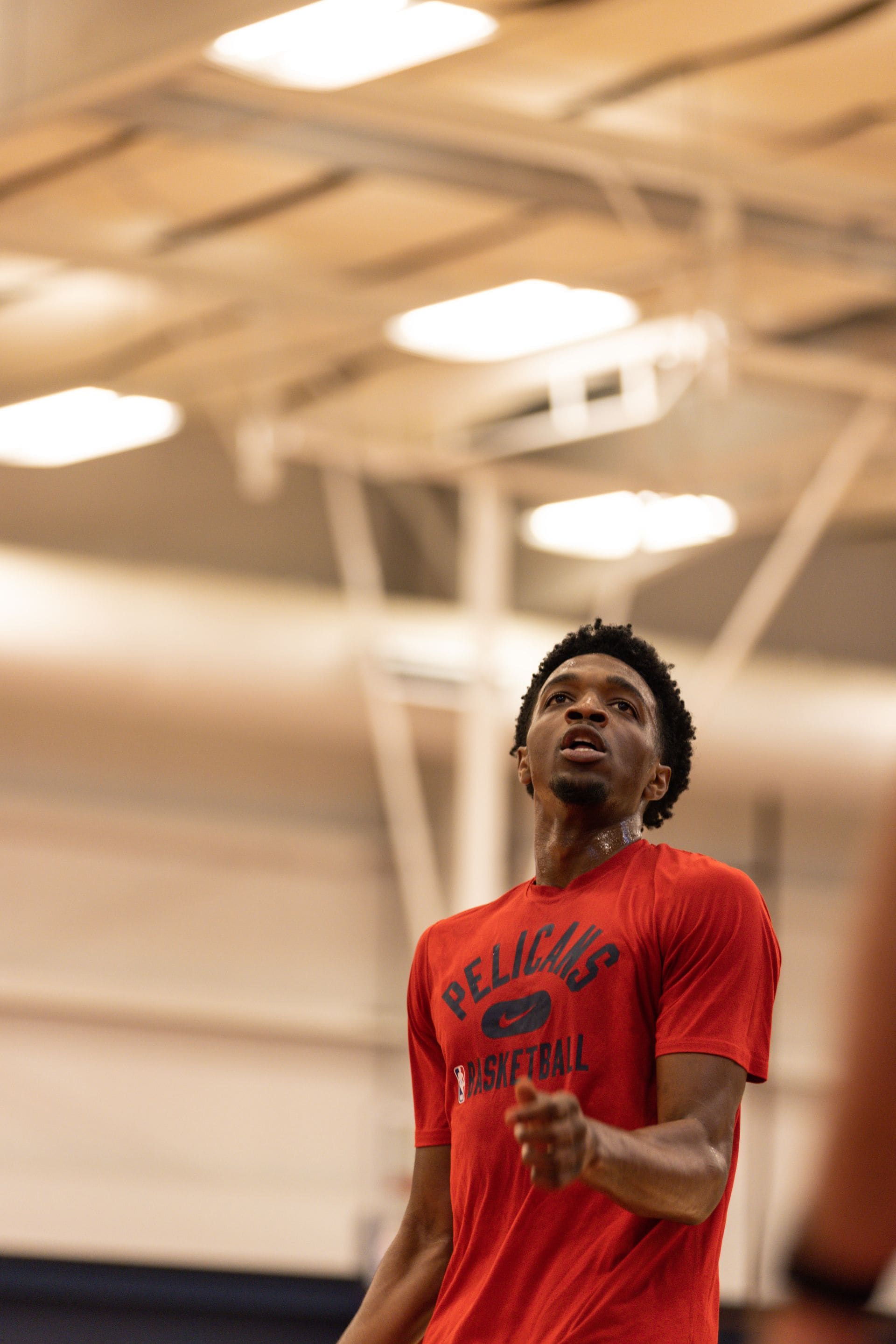 Lightbox-image: New Orleans Pelicans forwards Trey Murphy III and Herbert Jones participate in offseason workouts at the Ochsner Sports Performance Center on June ...