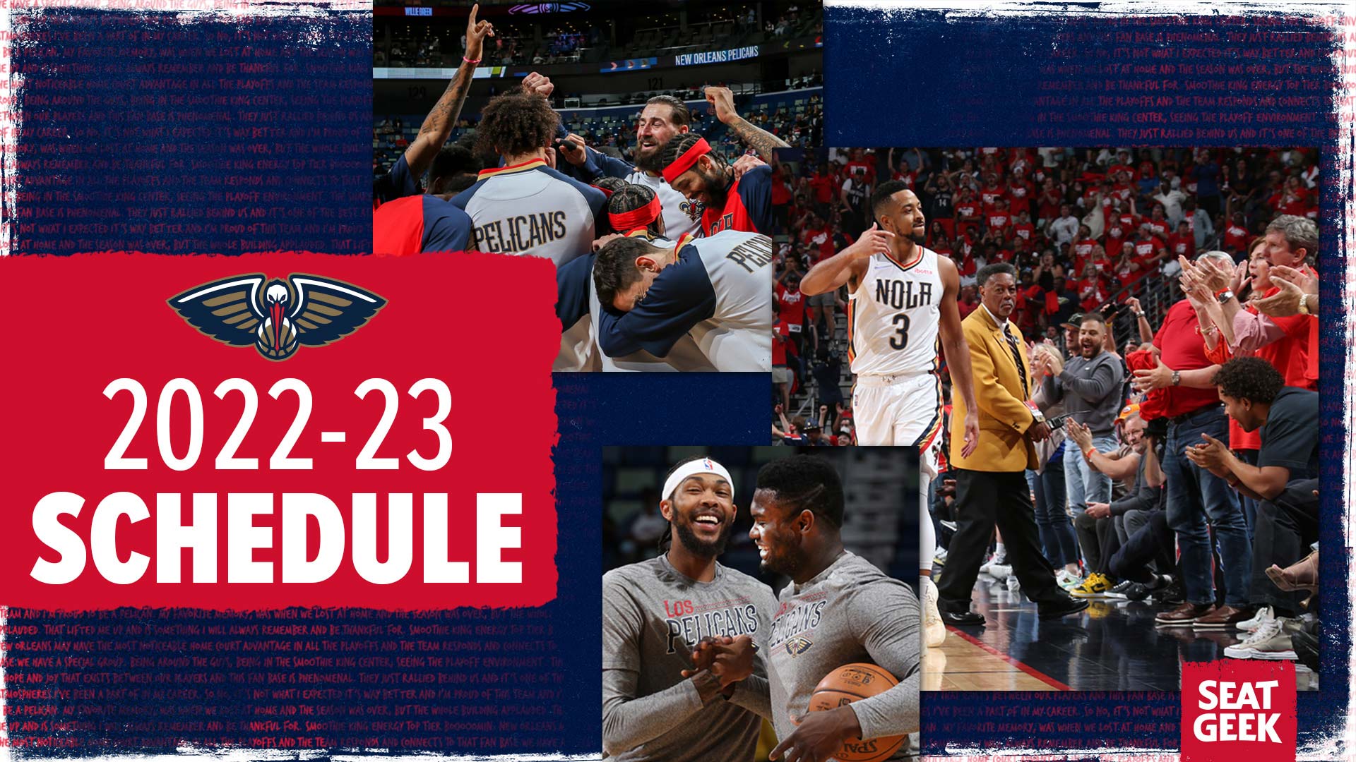 Pelicans Announce 2022 23 Regular Season Schedule Presented By SeatGeek