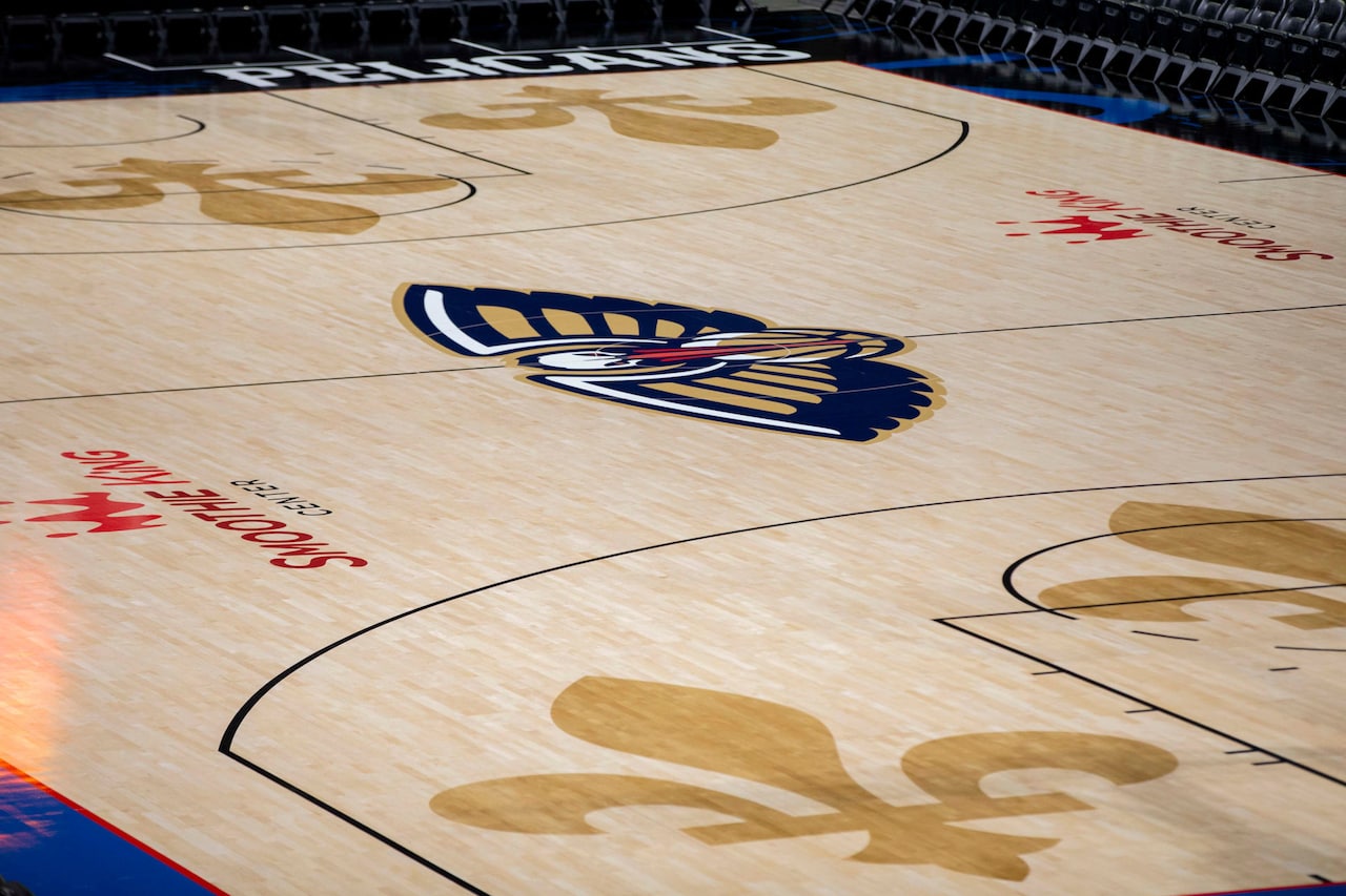 Photos: New Orleans Pelicans unveil new court design for 2023 24 NBA