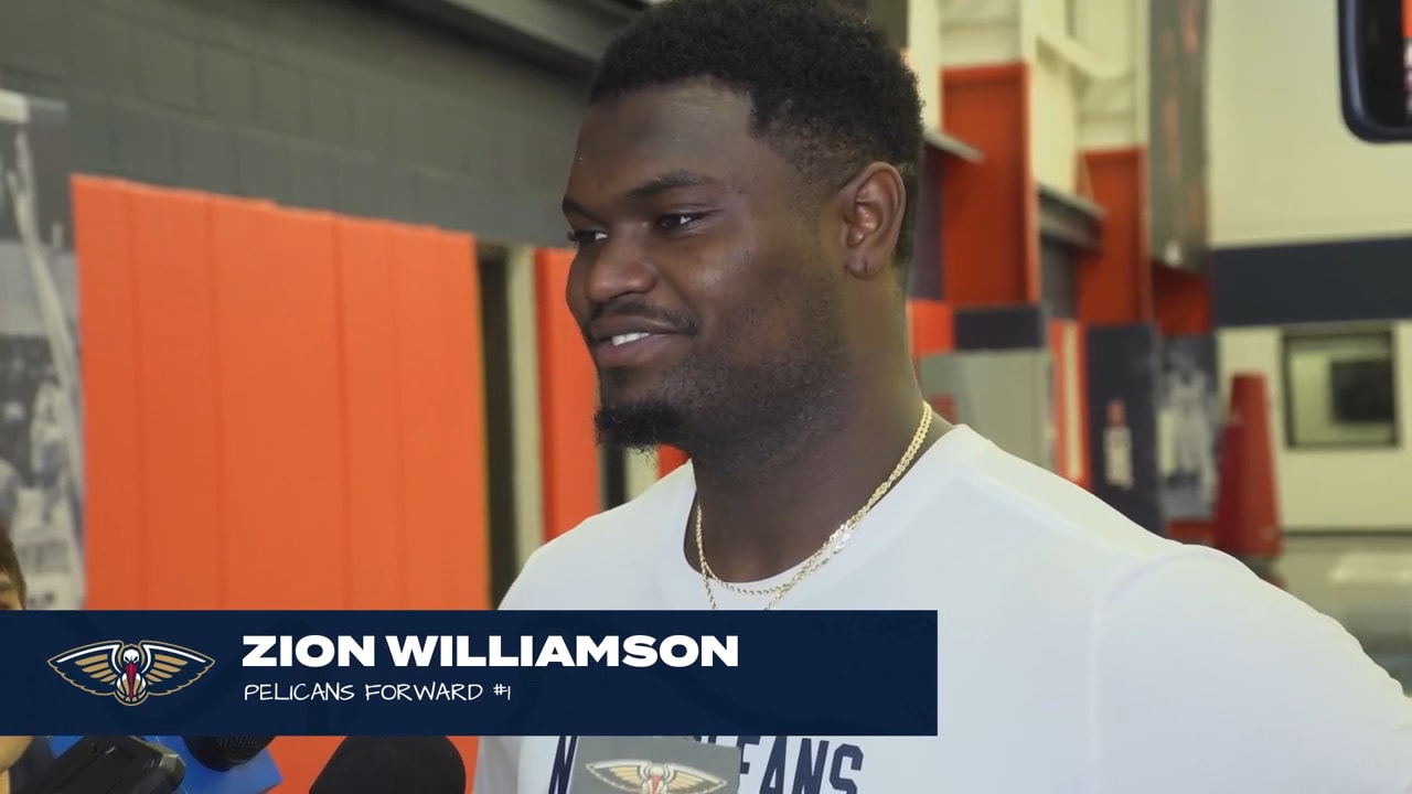 article-image: Zion Williamson talks differences in offense, roster depth 10/23/2023