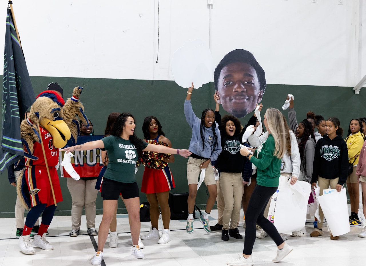 Photos: New Orleans Pelicans surprise 2024 Jr. Pelicans Scholastic ...