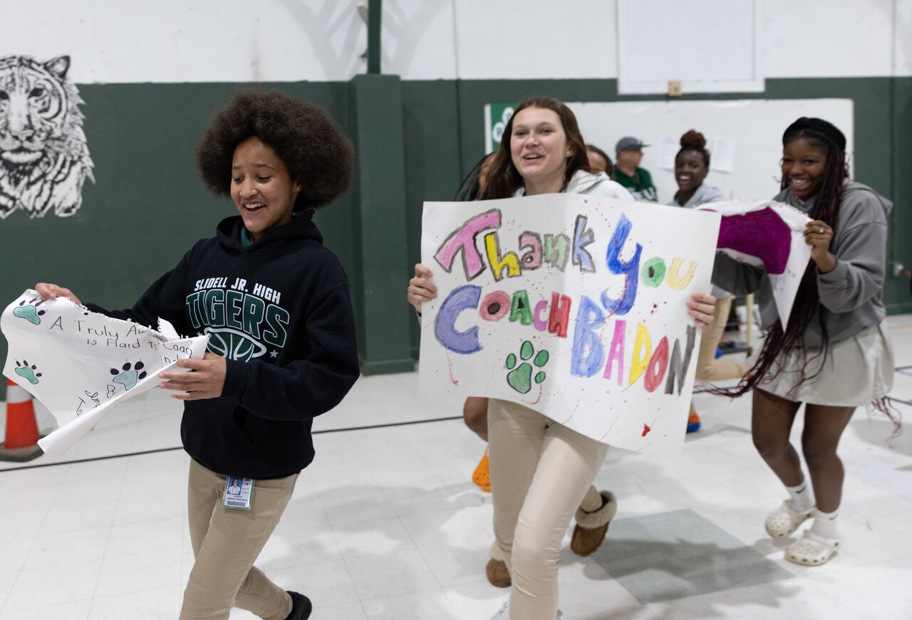 Photos: New Orleans Pelicans surprise 2024 Jr. Pelicans Scholastic ...