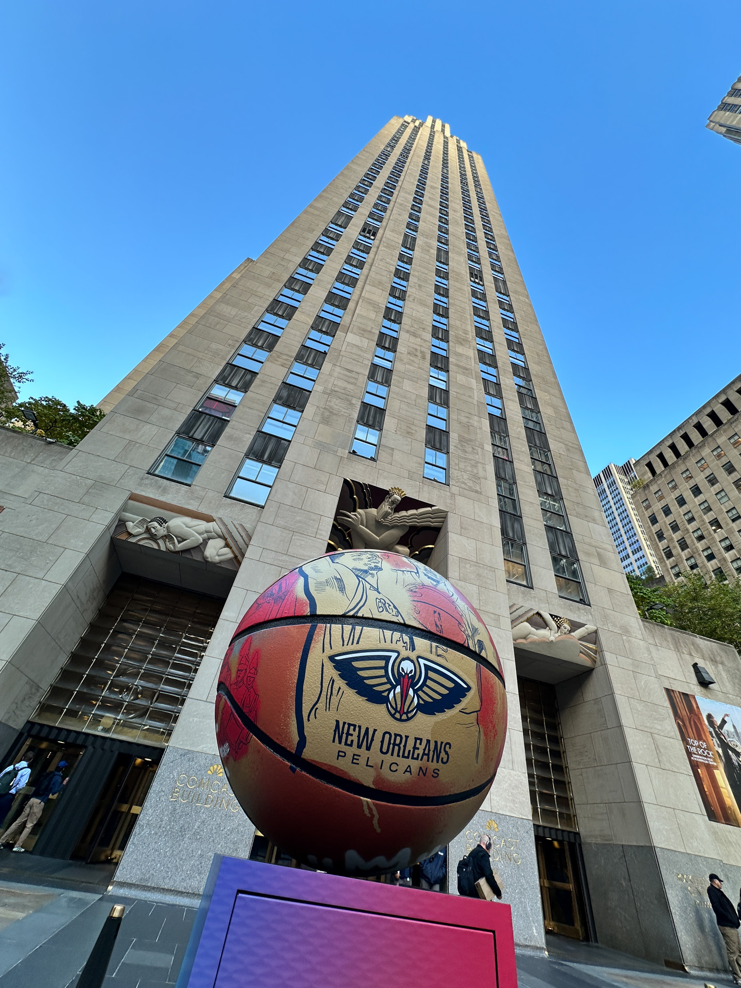 Nba Rocks Photos: Pelicans basketball displayed at NBA 30 Rock | New Orleans Pelicans