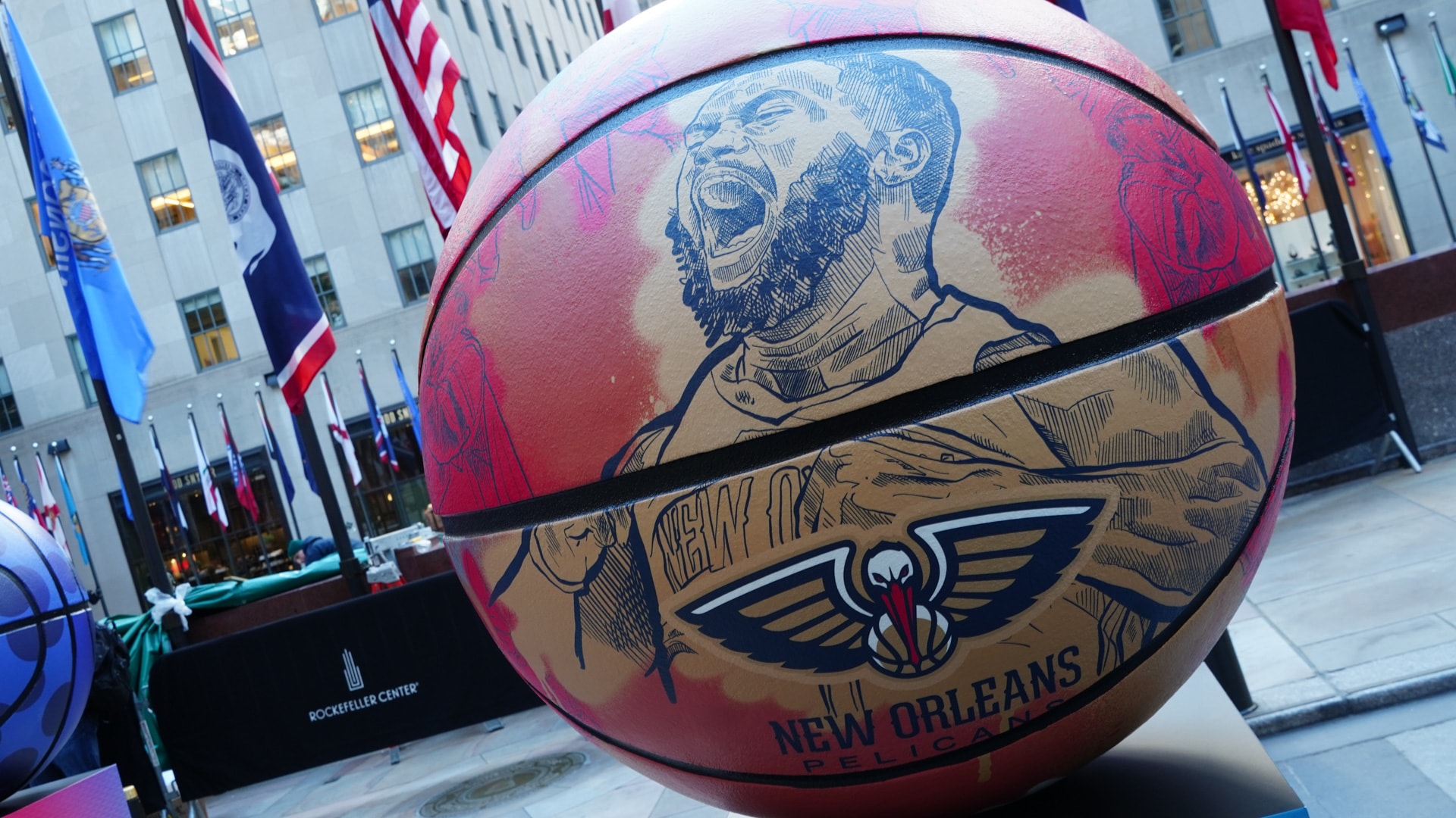 Photos: Pelicans basketball displayed at NBA 30 Rock | New Orleans Pelicans