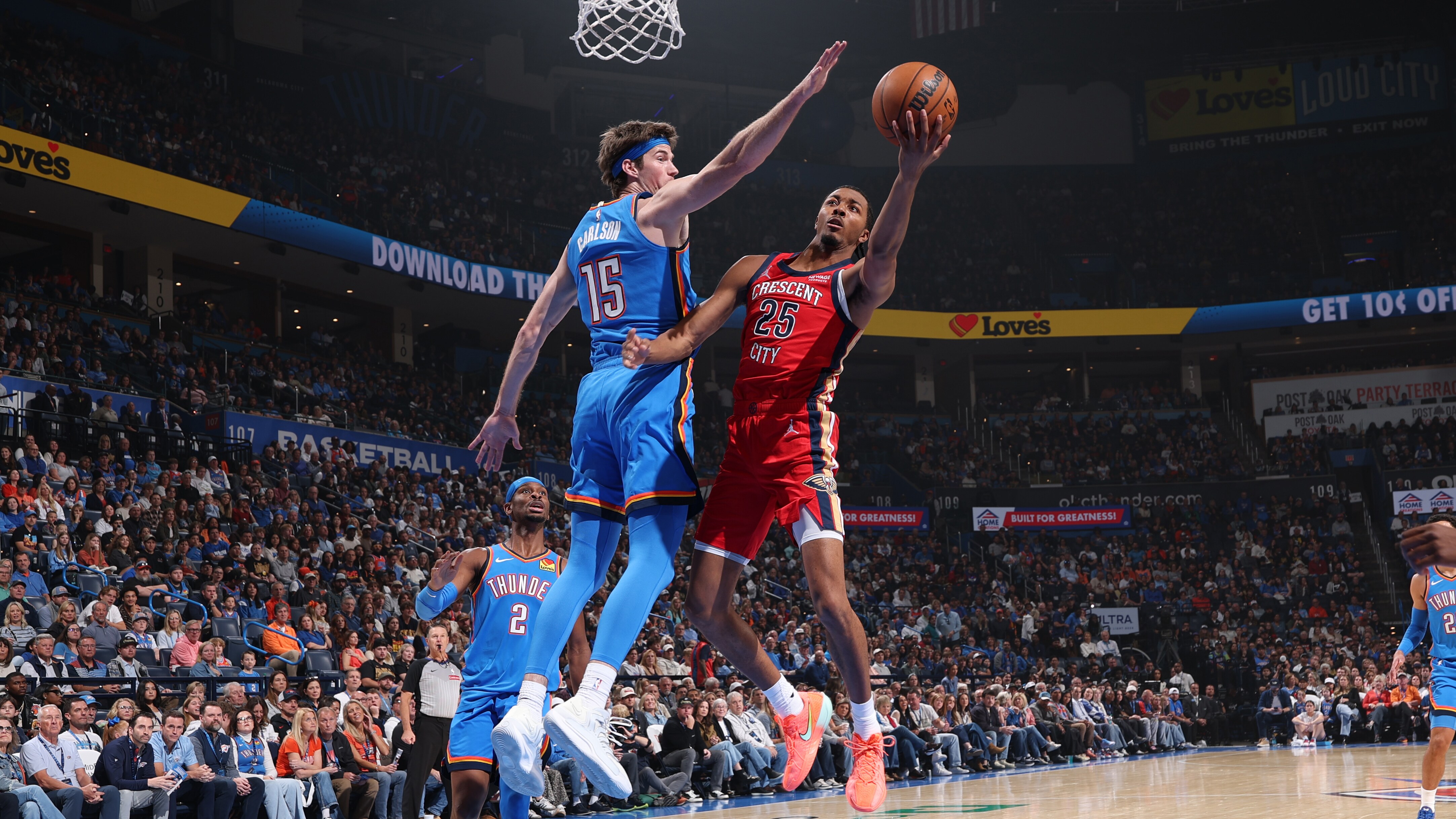 new orleans pelicans vs thunder
