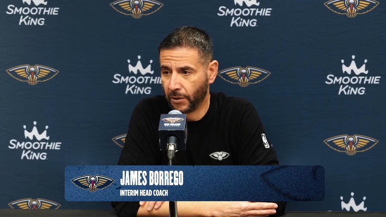James Borrego | Pelicans-Hawks Postgame Interview 1/7/26 | New Orleans ...