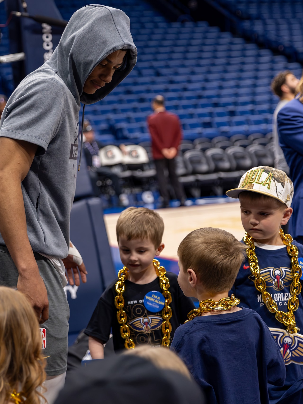 Photos: Pelicans, Ochsner host Make-A-Wish alum at pregame warmups ...