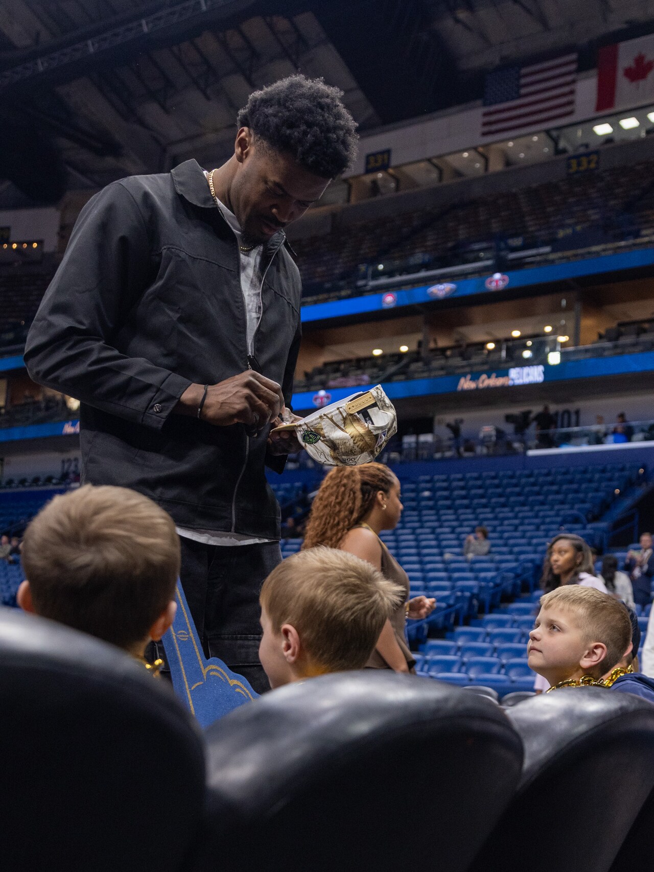 Photos: Pelicans, Ochsner host Make-A-Wish alum at pregame warmups ...