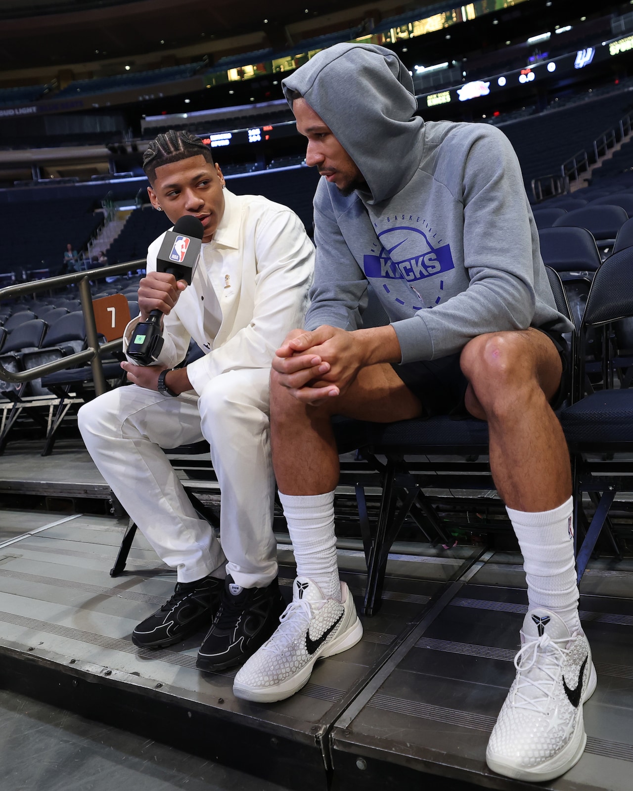 Photos: Derik Queen, Jeremiah Fears work as NBA Finals player ...