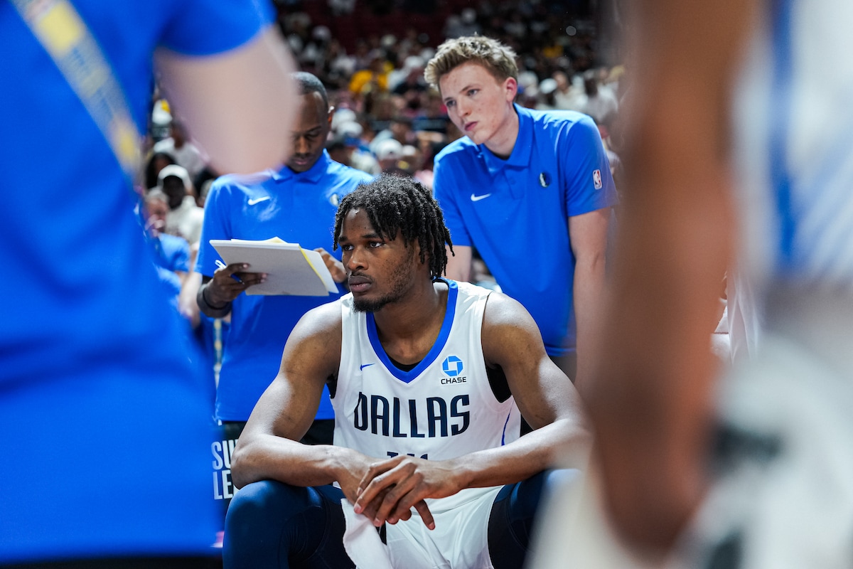 Blocking all callers at the rim has been a specialty for Johnson at summer league