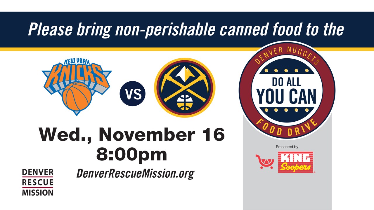Denver Nuggets Host Do All You Can Food Drive on Nov. 16 | Denver Nuggets