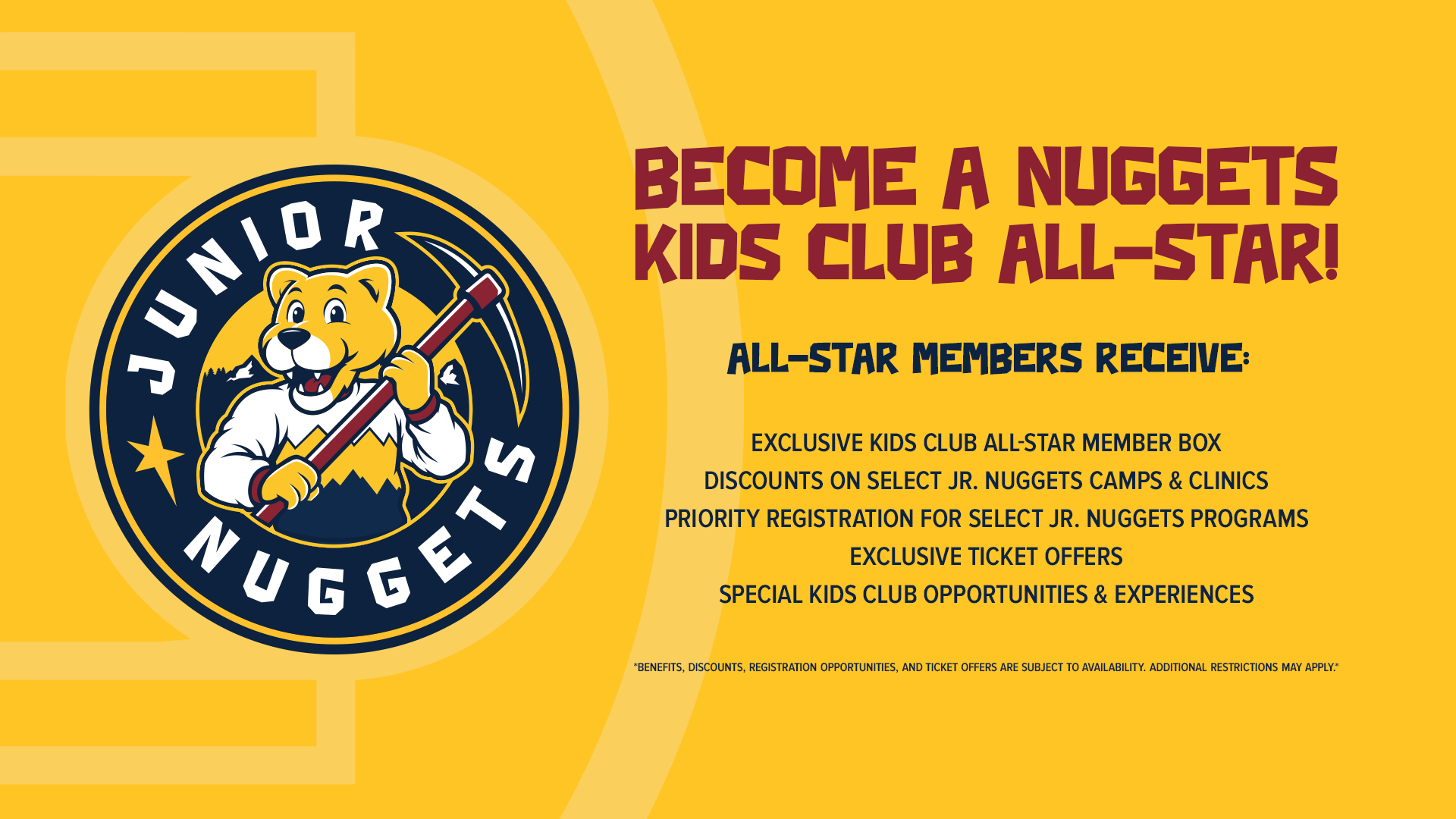 Denver Nuggets Kids Club All-Star Membership benefits