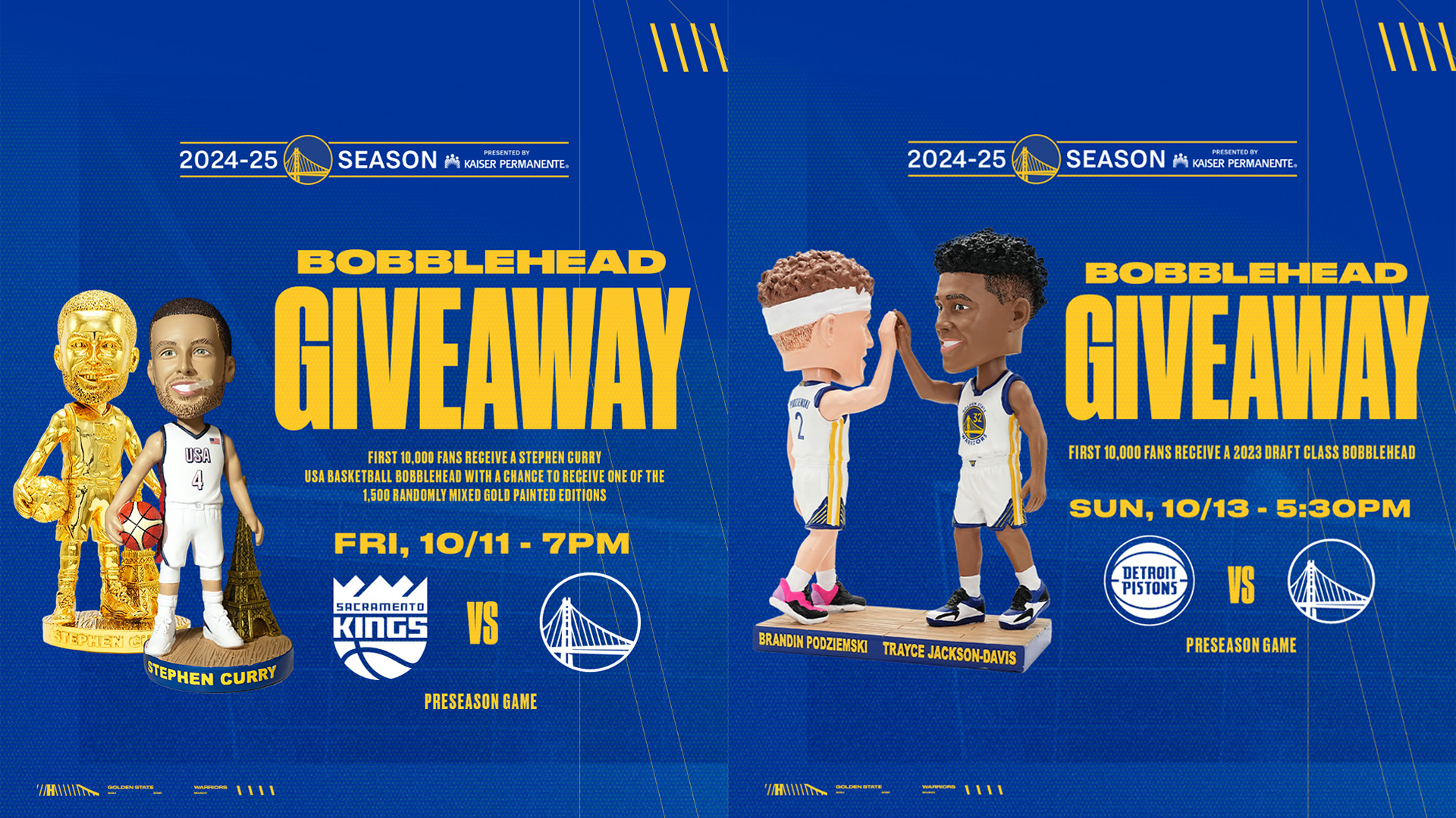 Warriors Announce 2024 Preseason Promotional Schedule