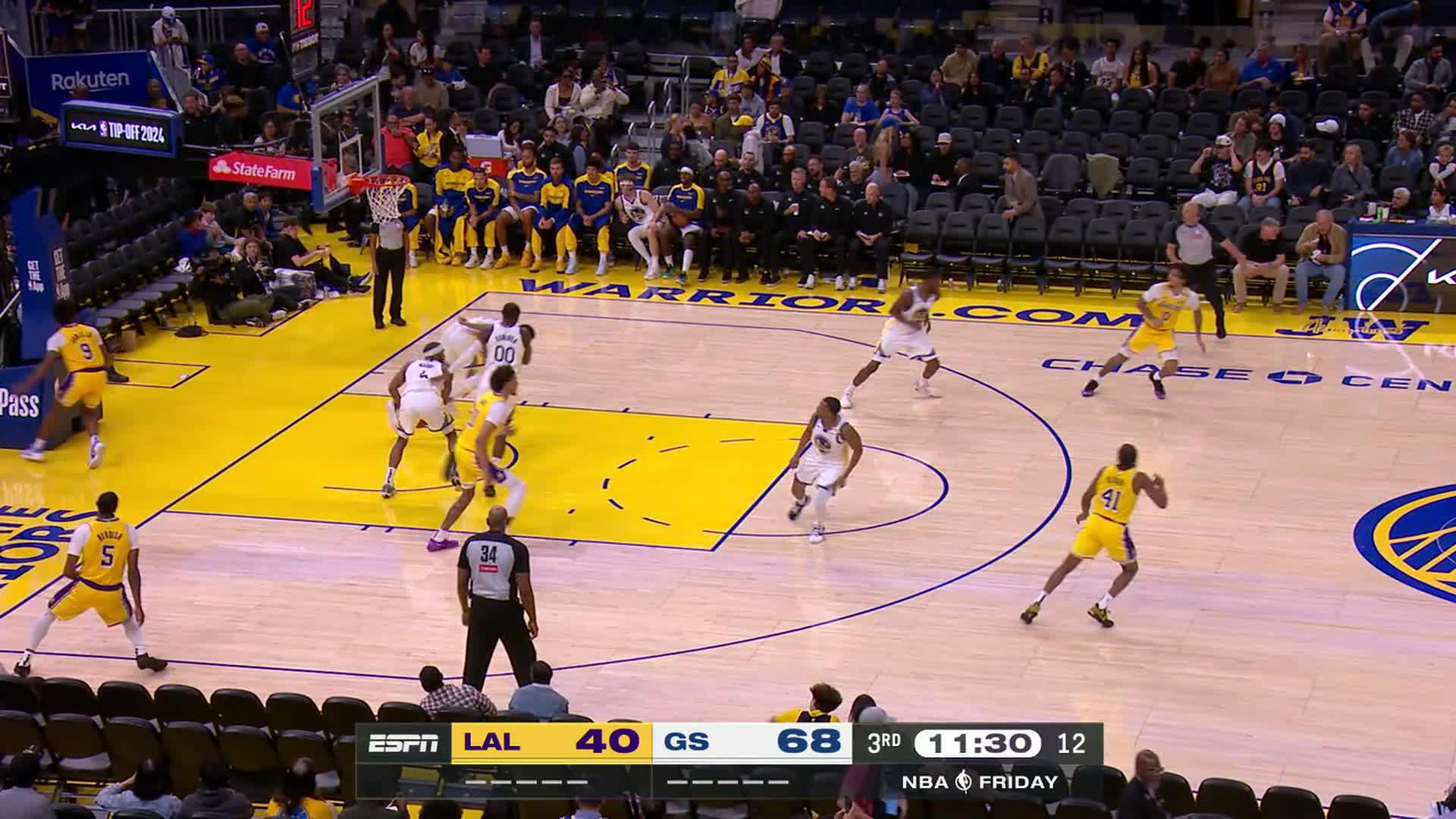 Dynamic Los Angeles Lakers, Golden State Warriors Jockeying For Position In Crowded Nba Western Conference Wallpaper for Desktop Dynamic Los Angeles Lakers, Golden State Warriors Jockeying For Position In Crowded Nba Western Conference Wallpaper for Desktop