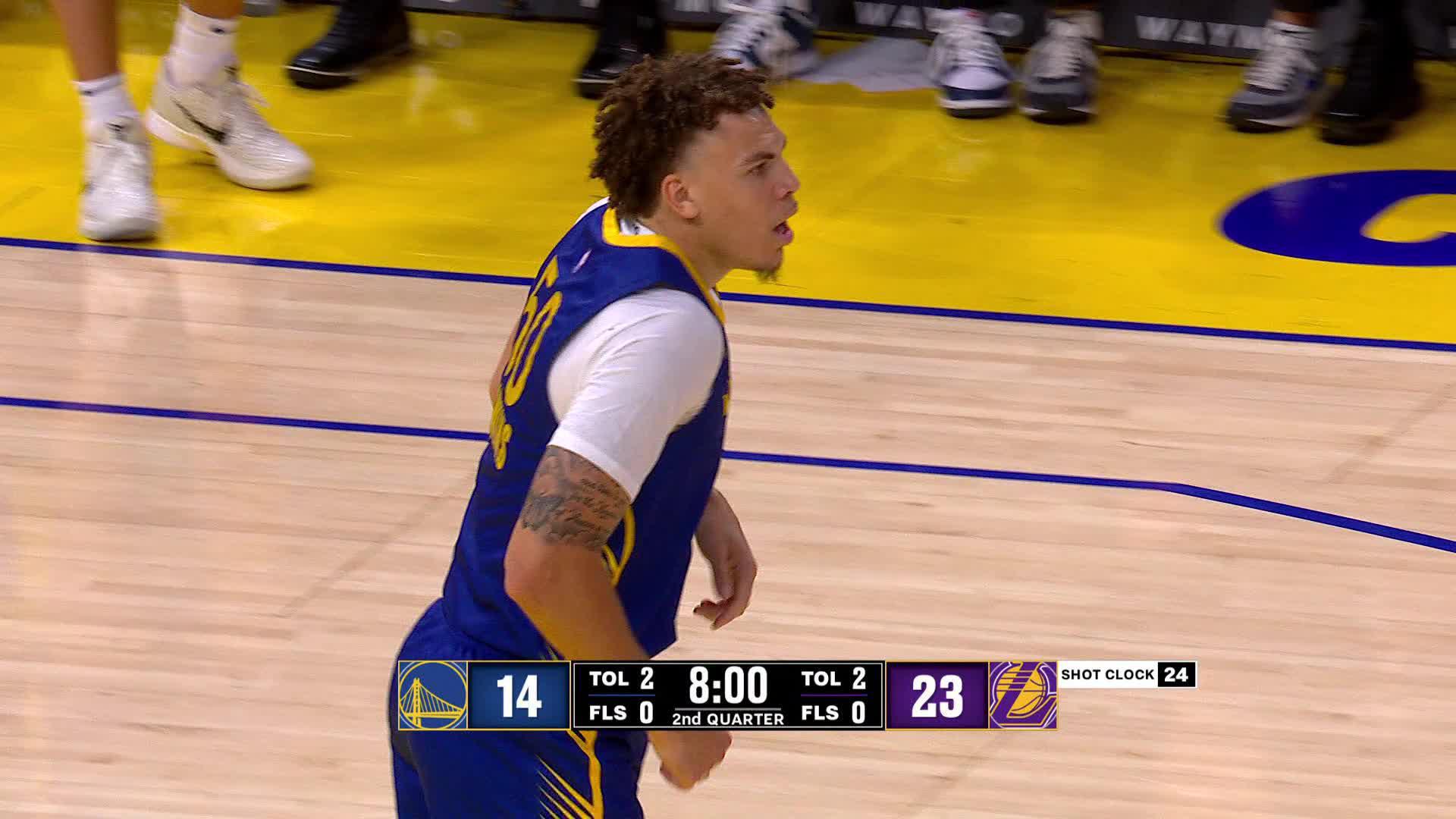 Coleman Hawkins hits from way downtown | Golden State Warriors