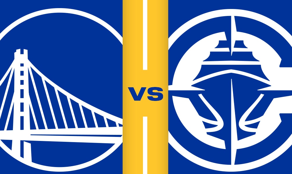 Warriors versus Grizzlies logo combined