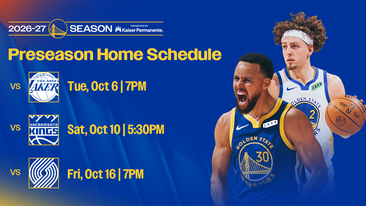 Warriors Announce 2026 Home Preseason Schedule