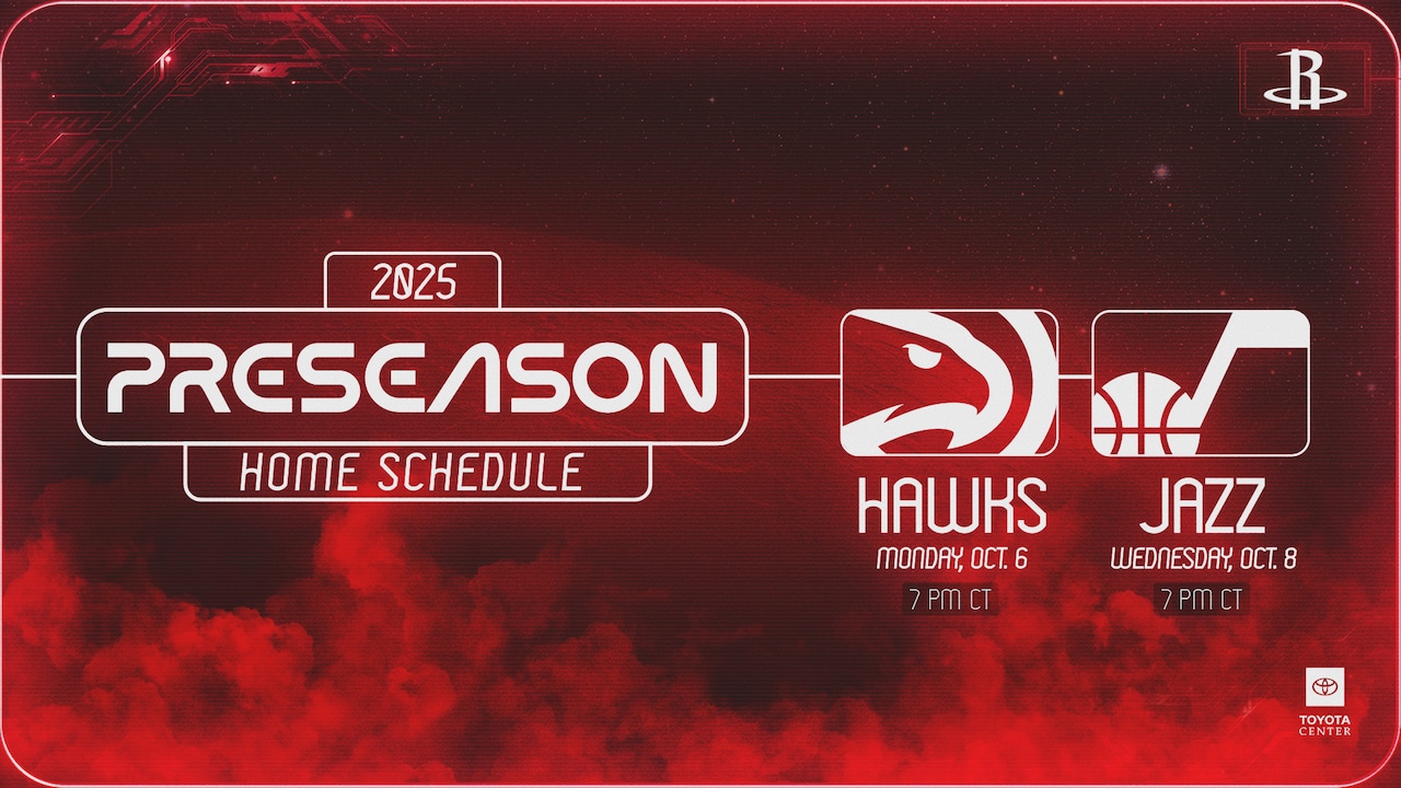 Rockets Announce 2025 Preseason Schedule | Houston Rockets
