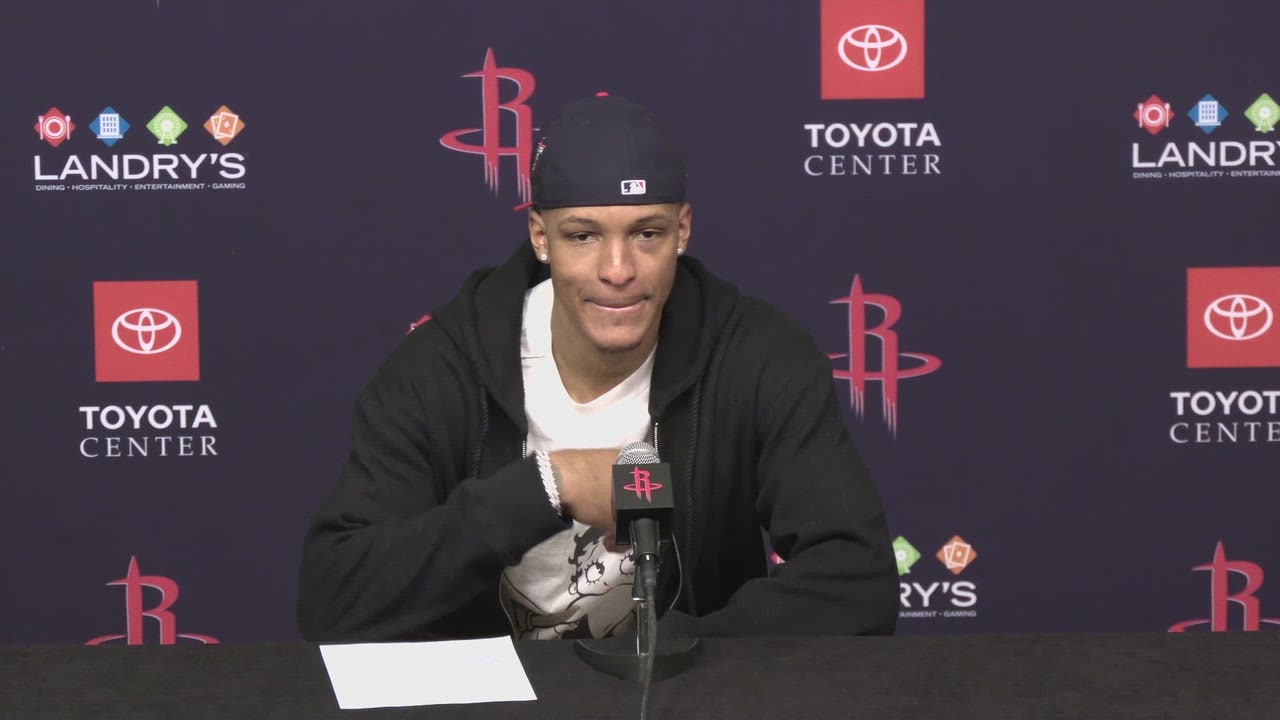 Houston Rockets Button Press Jabari Smith Jr. with a Press Conference vs Clippers | Houston Rockets
