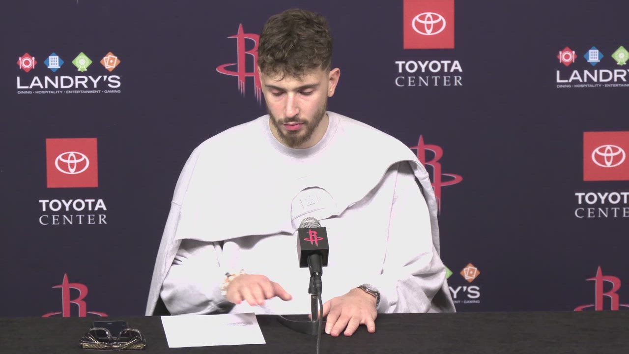 Houston Rockets Button Press Press Conference by Alperen Sengun vs Clippers | Houston Rockets