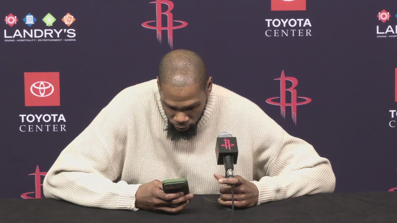 Houston Rockets Button Press Press Conference by Kevin Durant vs Pelicans | Houston Rockets
