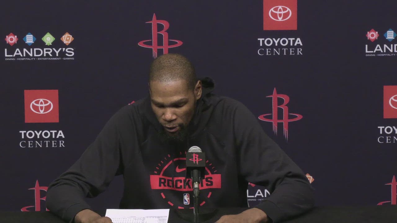 Houston Rockets Button Press Press Conference by Kevin Durant vs Suns | Houston Rockets