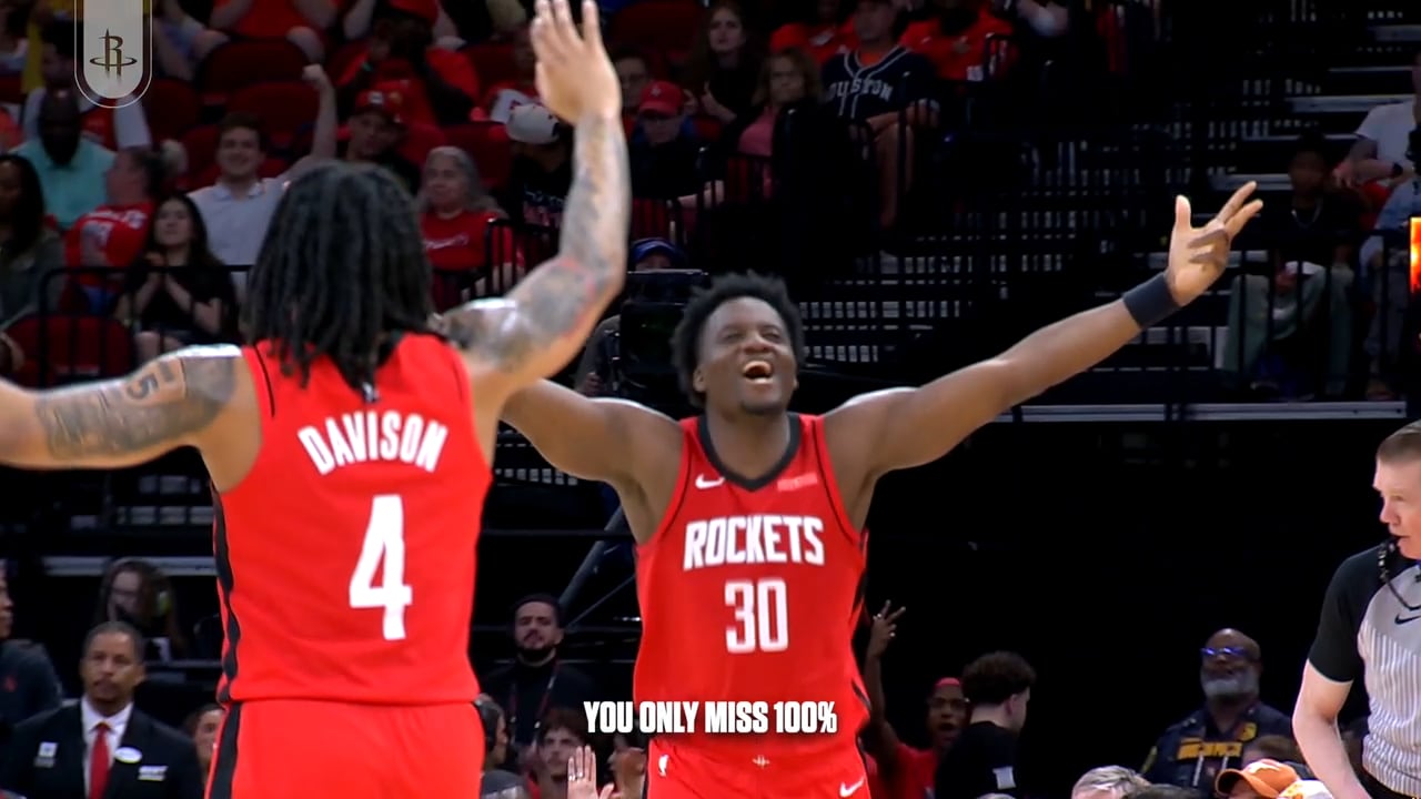 Clint Capela Hits First Career Three Pointer | Houston Rockets