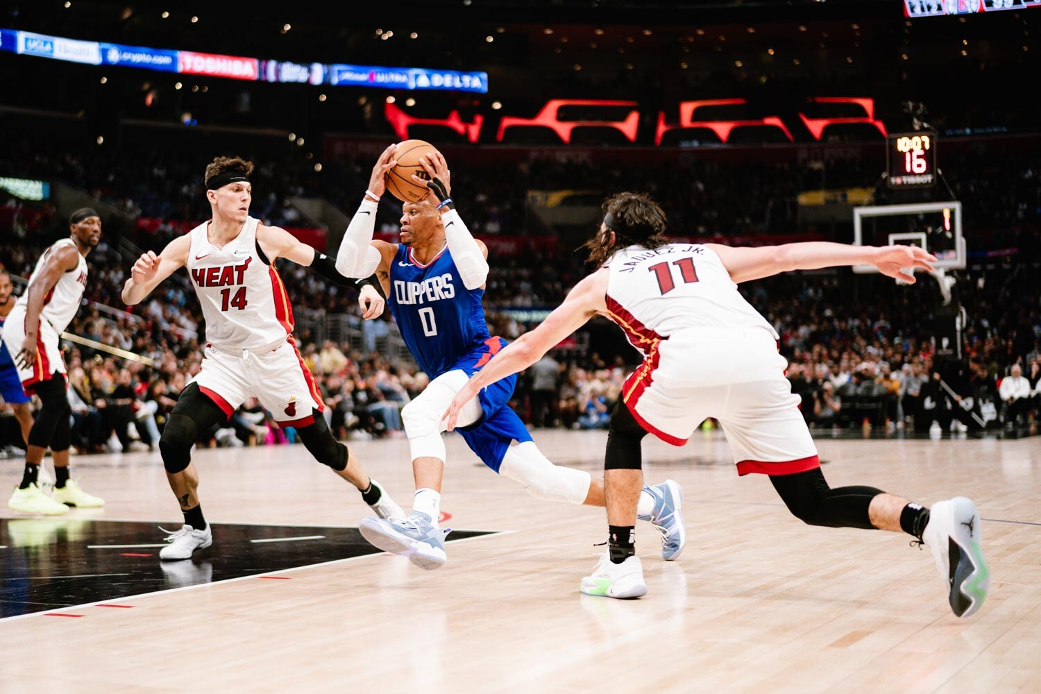 Slideshow-image: January 1, 2024 - Clippers vs Heat at Crypto.com Arena, Los Angeles, CA....