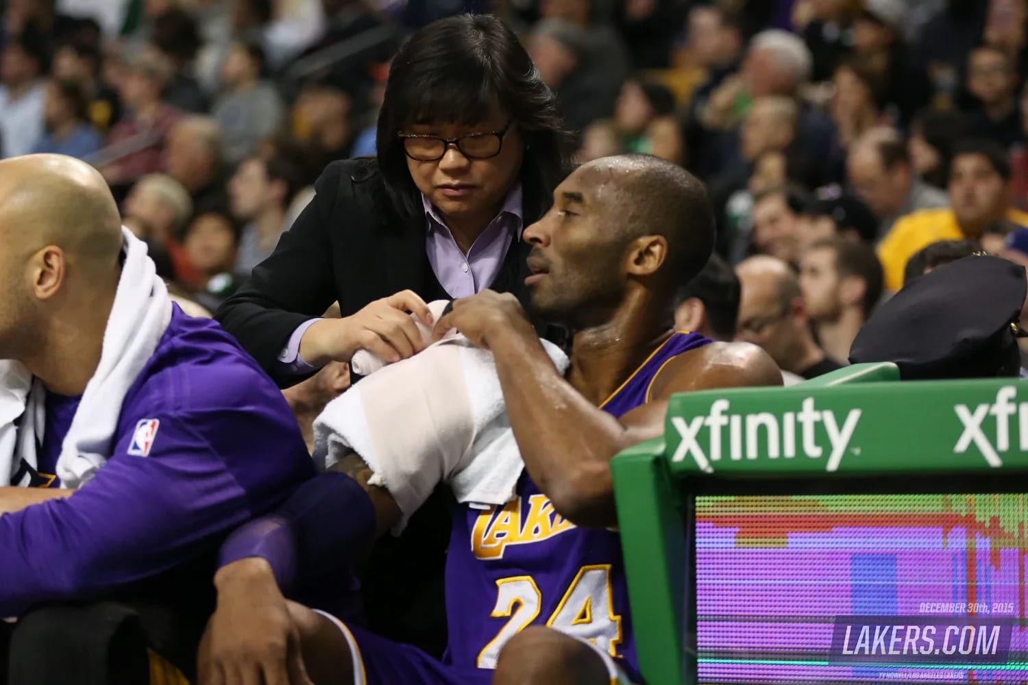 History Day in Photos Kobe Final Game Boston