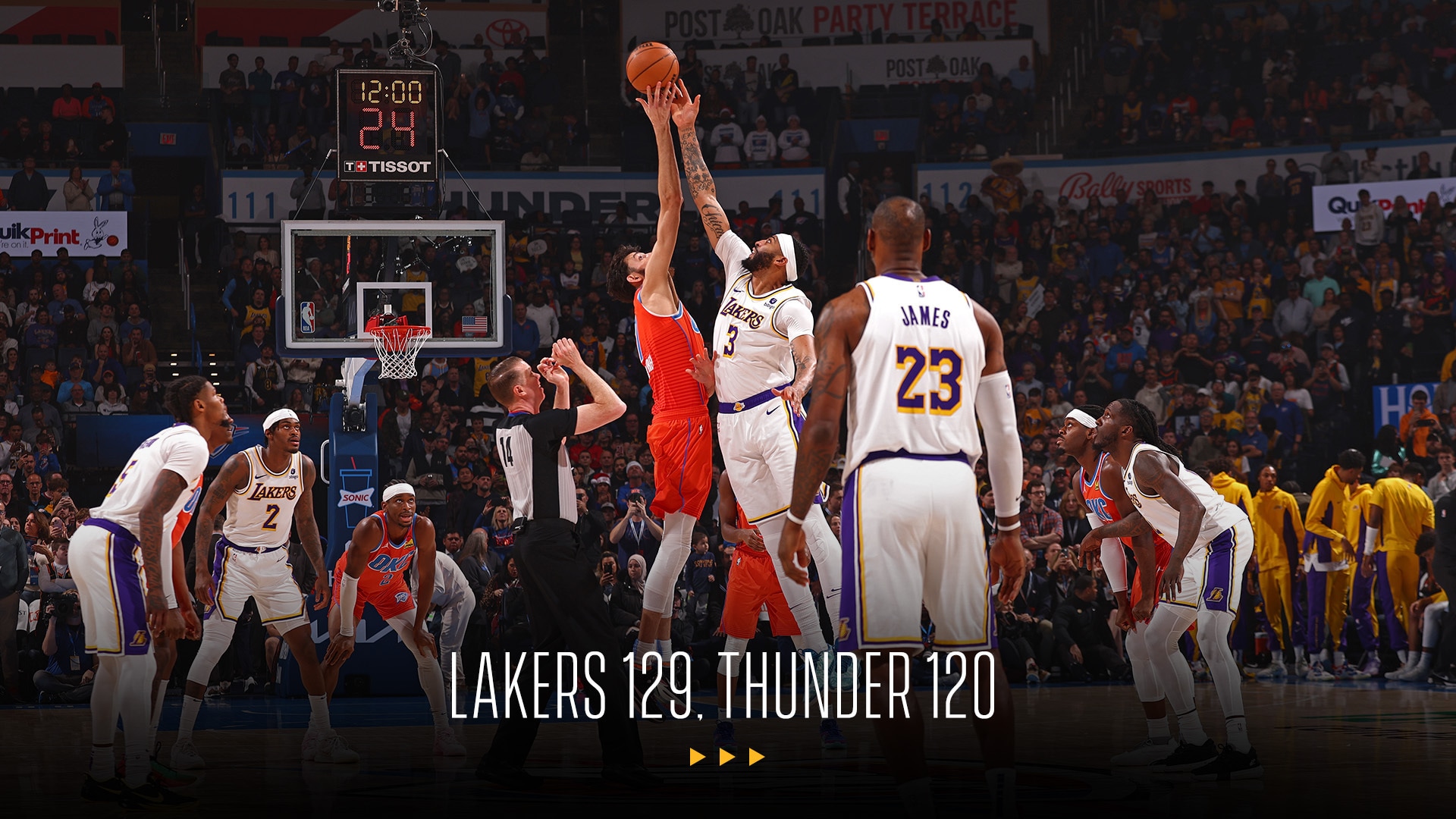 Los Angeles Lakers vs Oklahoma City Thunder Dec 23, 2023 Game Summary