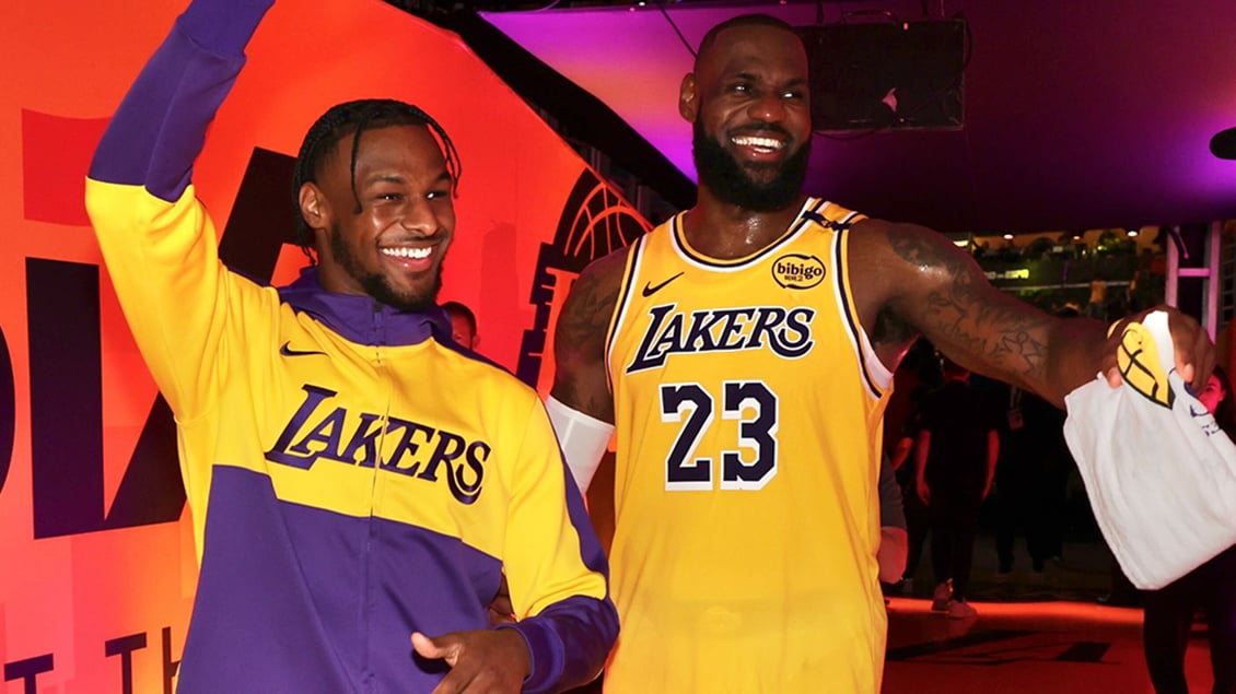 Labron Bron LeBron James and Bronny James Forge a New Category of NBA History | Los ...