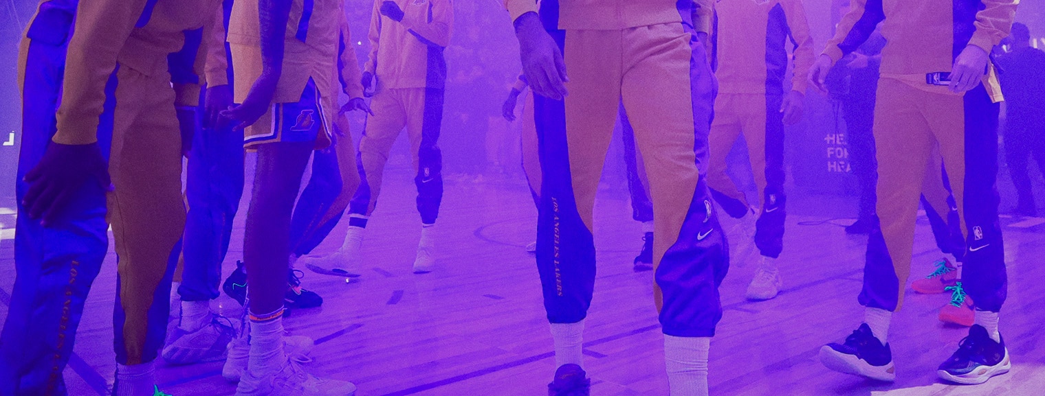Official Los Angeles Lakers gameday court, Crypto.com Arena