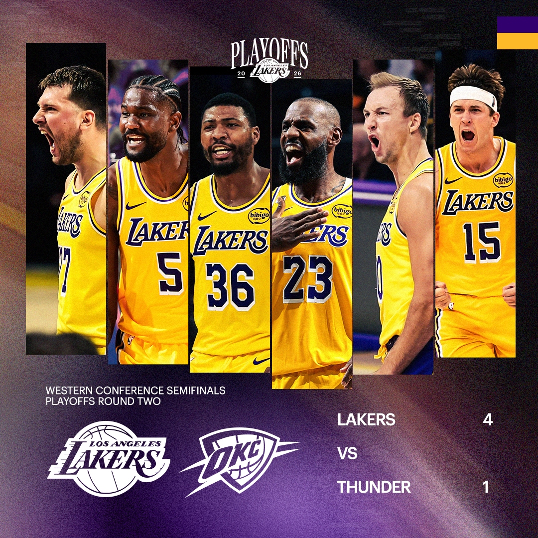 2026 Lakers Playoffs Los Angeles Lakers 2526 Lal Mktg Playoffs Matchups R2 1x1 Lo 
