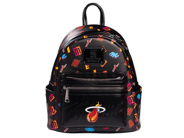 ?Loungefly NBA Miami Heat Black Mini Backpack NBABK0020-  main image 3