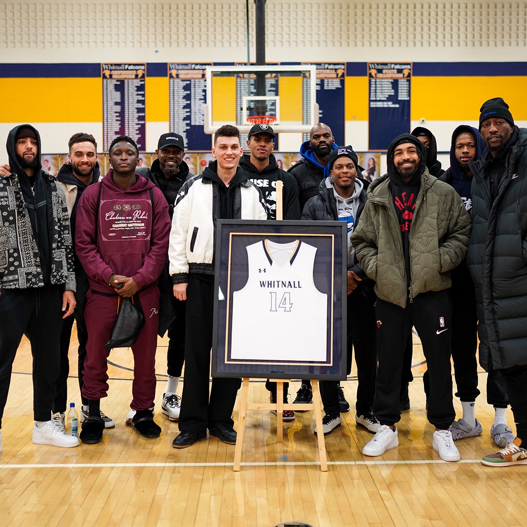 Tyler Herro's Whitnall High School Jersey Retirement 14 Photo