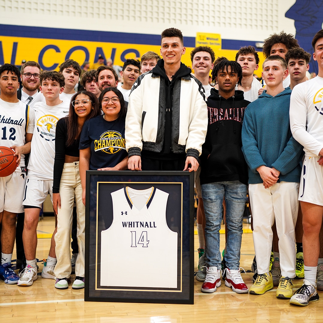 Tyler Herro's Whitnall High School Jersey Retirement 14 Photo