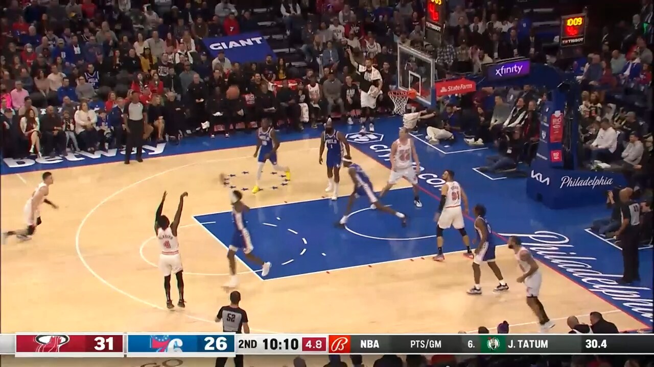 Great ball movement & 3 pointer by Oladipo | Miami Heat