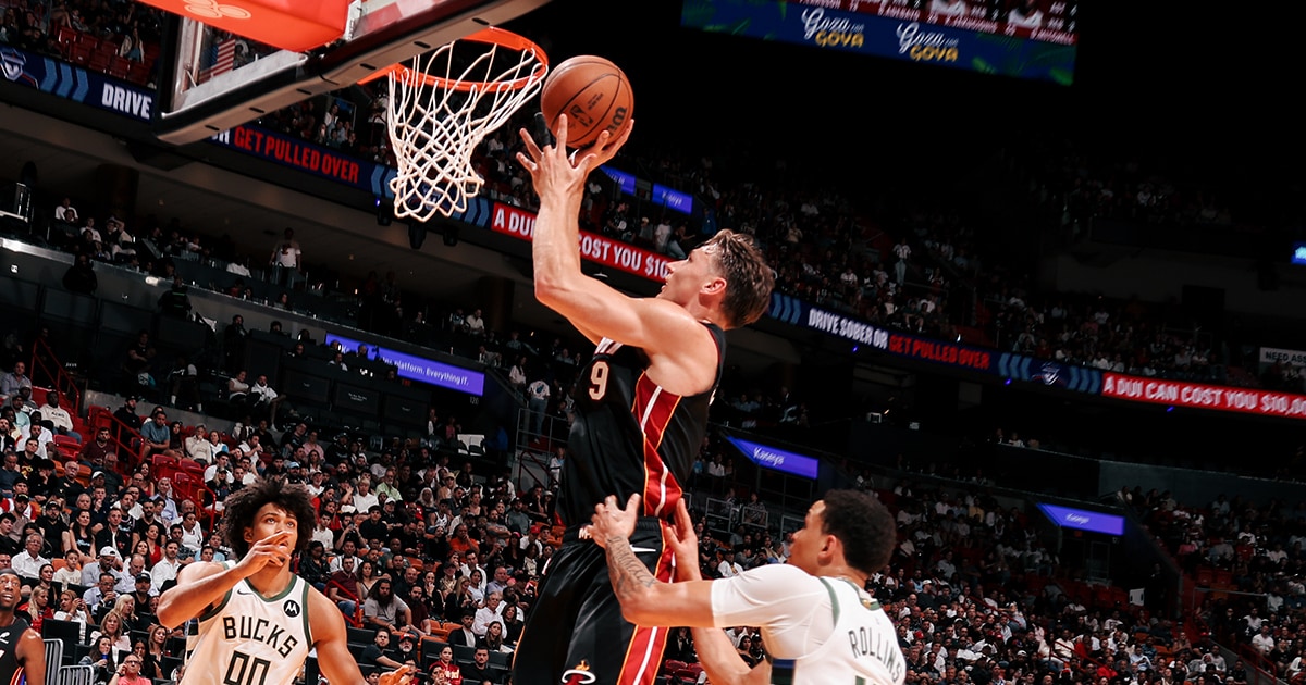 Pelle Larsson Miami Heat vs Milwaukee Bucks, March 12 2026