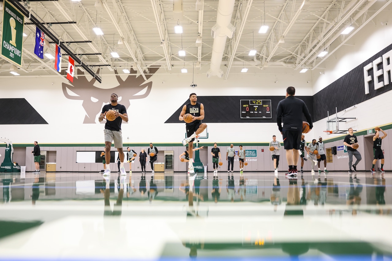 In Photos: Bucks Practice Ahead Of First Playoff Game Against Miami ...