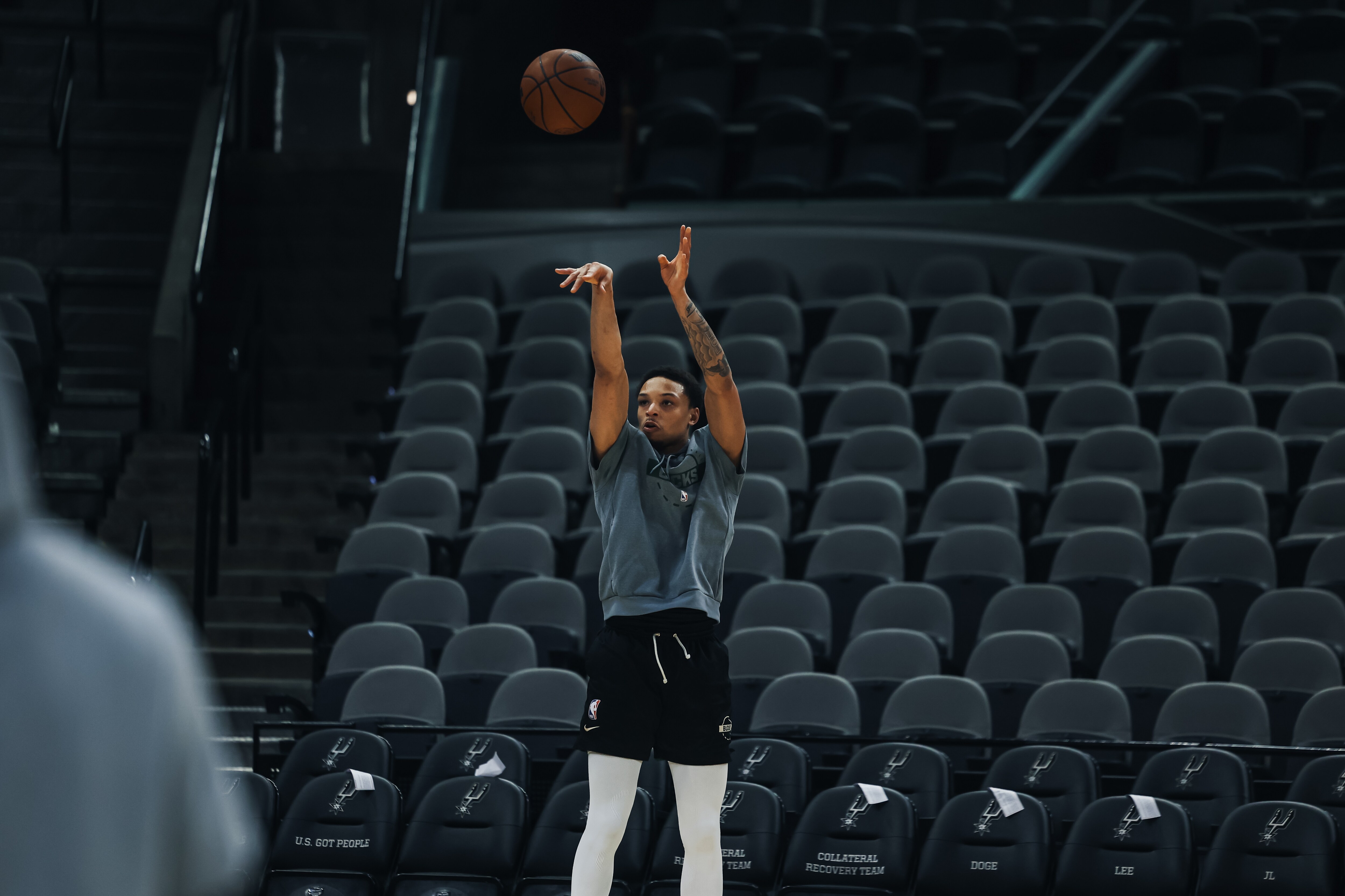 Bucks shootaround in San Antonio