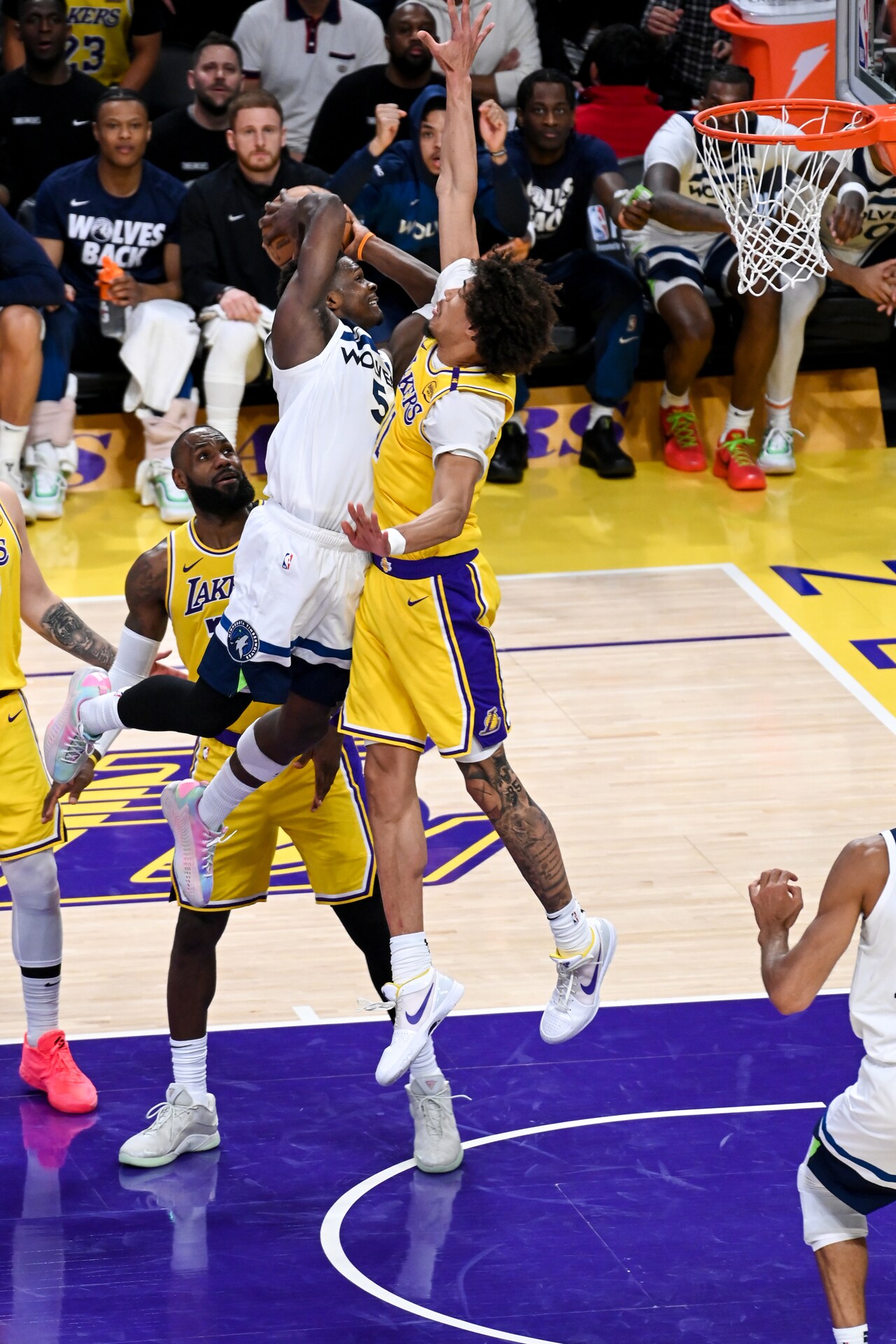Wolves Pics: Wolves Lose To Lakers In Game 2, 94-85 | 04.22.25 ...