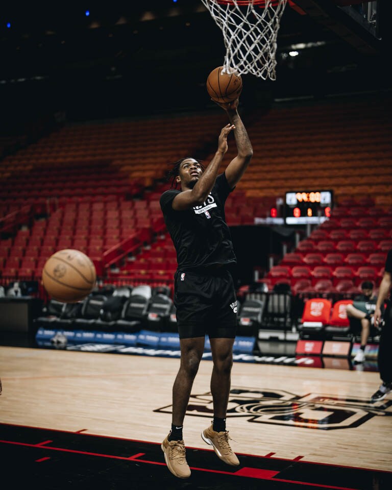 Gallery Nets vs. Heat Shootaround Photo Gallery