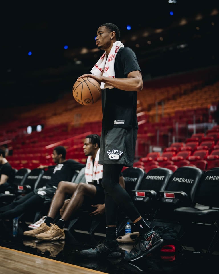 Gallery Nets vs. Heat Shootaround Photo Gallery