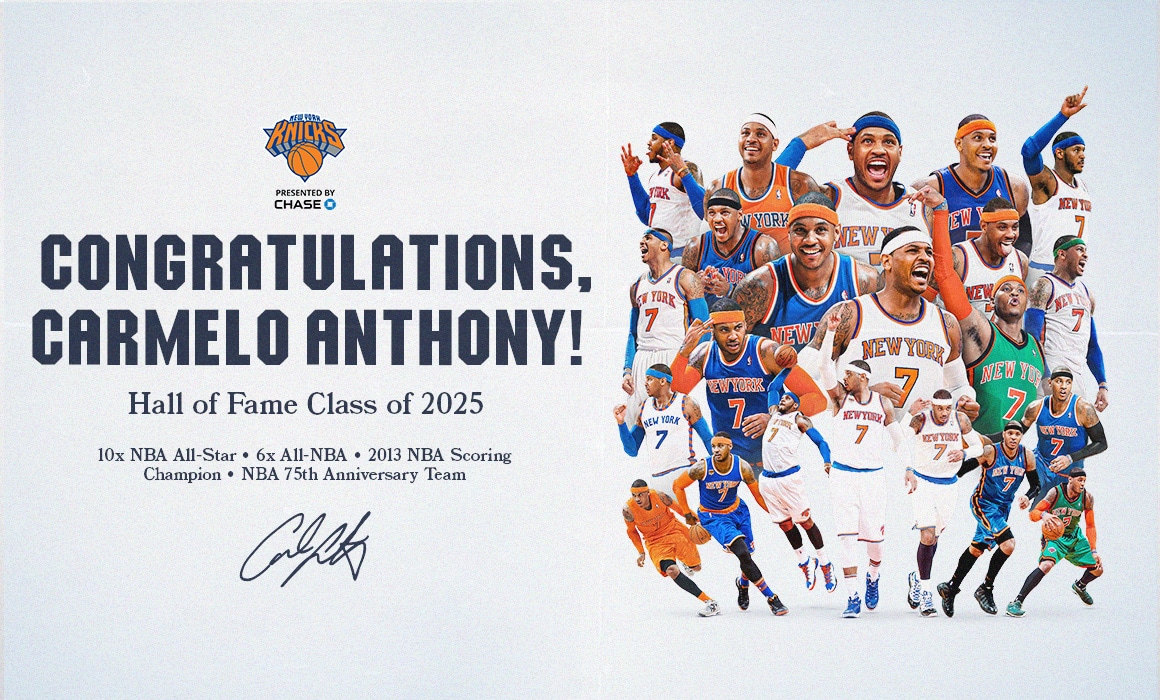 Carmelo Anthony | Knicks History | New York Knicks, image size:1160x700