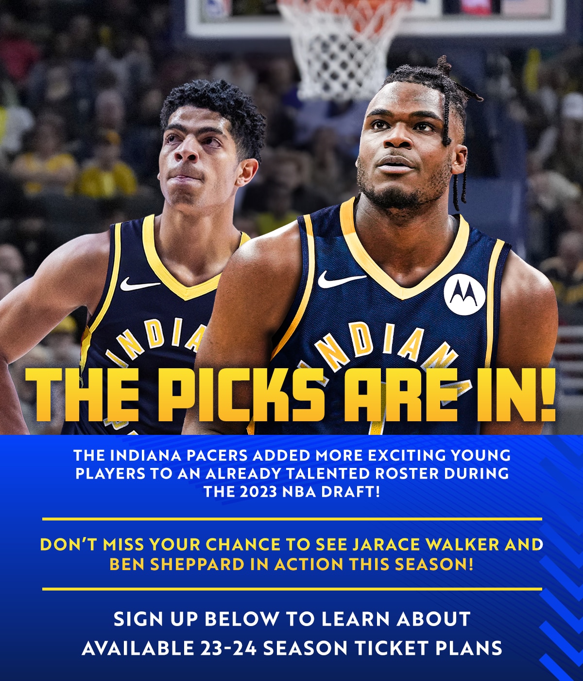 Pacers 2023 Draft Night ‑ Full/Half/Mini Season Ticket Request