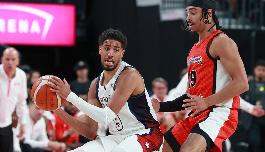 Tyrese Haliburton, USA Best Nembhard, Canada in Showcase Exhibition in Las Vegas | NBA.com