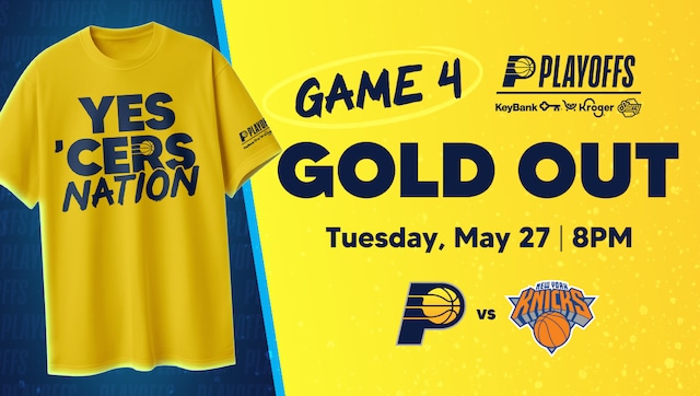 Pacers to Gold Out Gainbridge Fieldhouse for Game 4 vs New