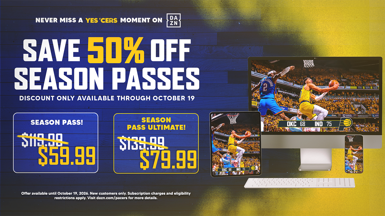 Pacers on DAZN Officially Launches With Flexible Streaming Options